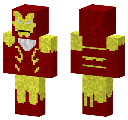 Iron Man Suit Minecraft Bedrock skin