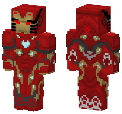 Iron Man Suit Minecraft Bedrock skin