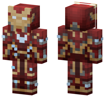 Iron Man Suit Minecraft Bedrock skin