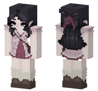 Ivory Skin Aesthetic Girl Minecraft Bedrock skin