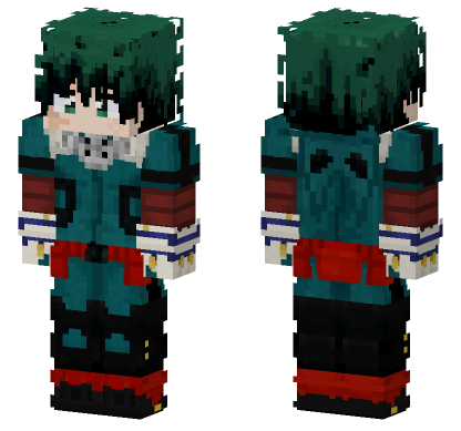 Izuku Midoriya Deku Minecraft Bedrock skin