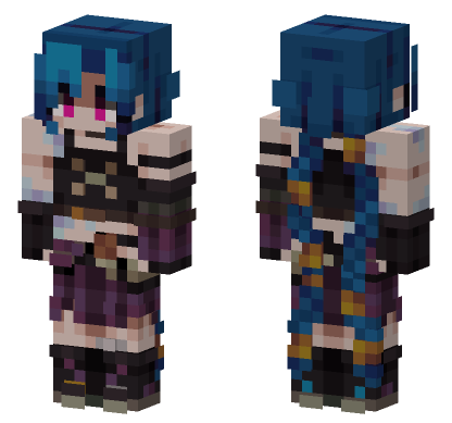 Jinx Skin Minecraft Bedrock skin