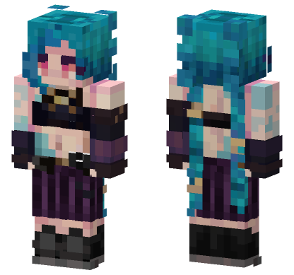 Jinx Skin Minecraft Bedrock skin