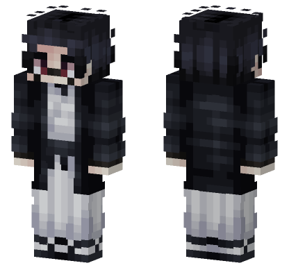 JJK24 Black and White Minecraft Bedrock skin