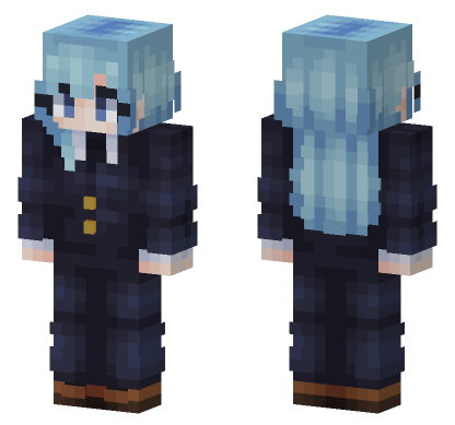 Jjk32 Blue Hair Girl Minecraft Bedrock skin
