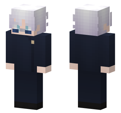 JJK55 White Hair Minecraft Bedrock skin