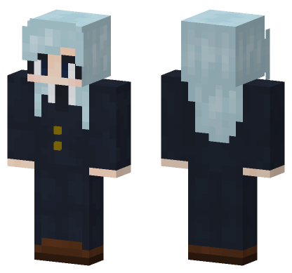 Jjk81 Blue Hair Minecraft Bedrock skin