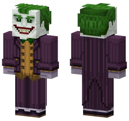 Joker Arkham Series Skin Minecraft Bedrock skin