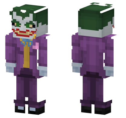 Joker DC Comics Skin Minecraft Bedrock skin