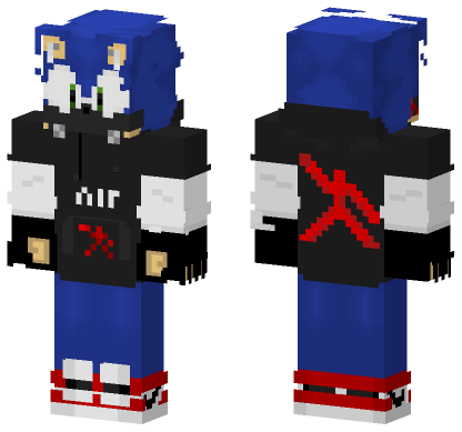 Jordan Sonic Minecraft Bedrock skin