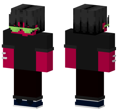 Juenv1 Black And Red Minecraft Bedrock skin