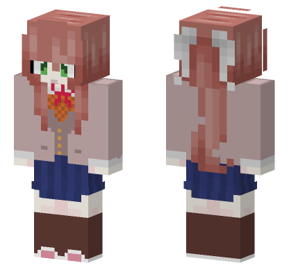 Just Monika Doki Doki Minecraft Bedrock skin