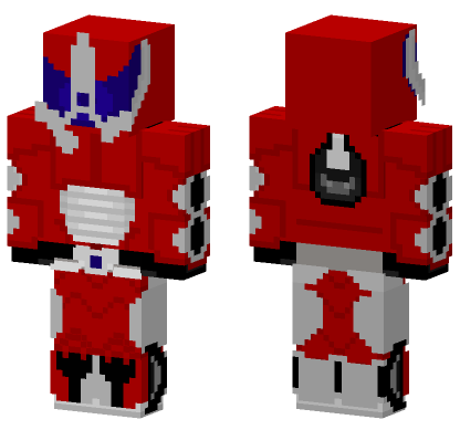 Kamen Rider Accel Red Minecraft Bedrock skin