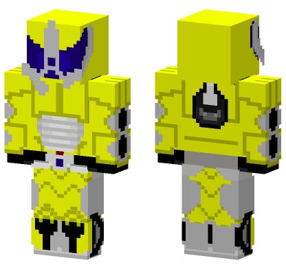 Kamen Rider Accel Yellow Signal Minecraft Bedrock skin