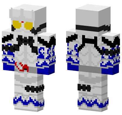 Kamen Rider Eternal Blue Flare Minecraft Bedrock skin