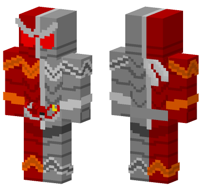 Kamen Rider Heatmetal Minecraft Bedrock skin