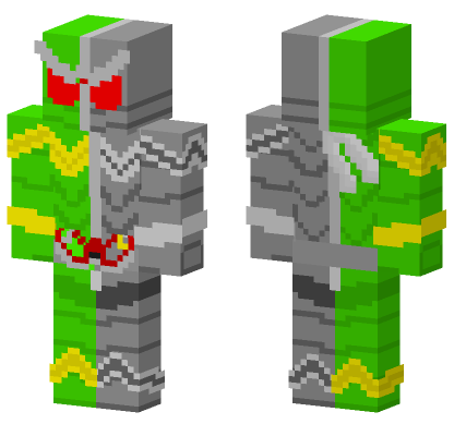 Kamen Rider W CycloneMetal Minecraft Bedrock skin