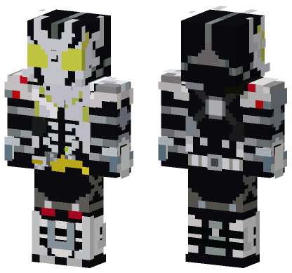 Kamen Rider Zero Zero One Metal Cluster Minecraft Bedrock skin