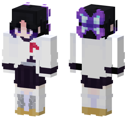 Kanao Tsuyuri Flower Breathing Minecraft Bedrock skin