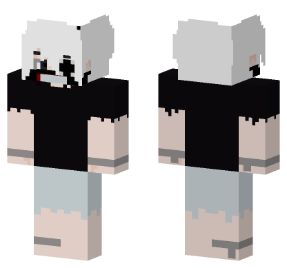 Kaneki After Jason Fight Minecraft Bedrock skin