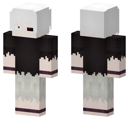 Kaneki Ken Tokyo Ghoul Minecraft Bedrock skin