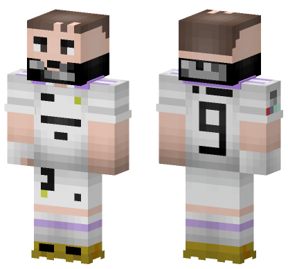 Karim Benzema Skin Minecraft Bedrock skin