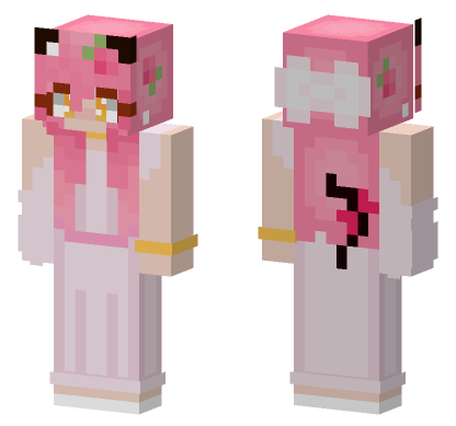 Kawaii Chan In Dress Minecraft Bedrock skin