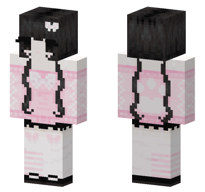 Kawaii Pastel Lolita Minecraft Bedrock skin