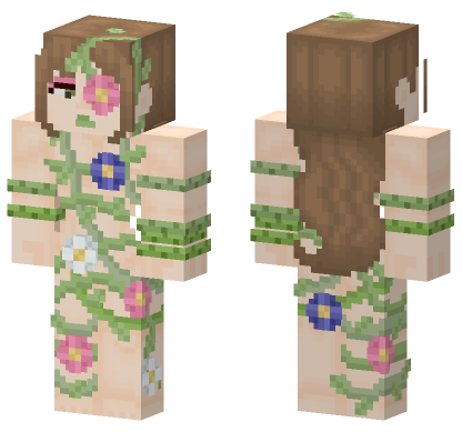 Kayla Laerafoolish Floral Minecraft Bedrock skin