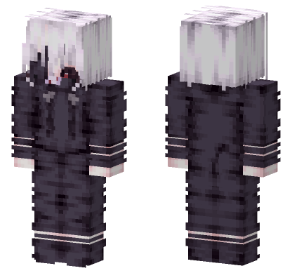 Ken Kaneki Anime Skin Minecraft Bedrock skin