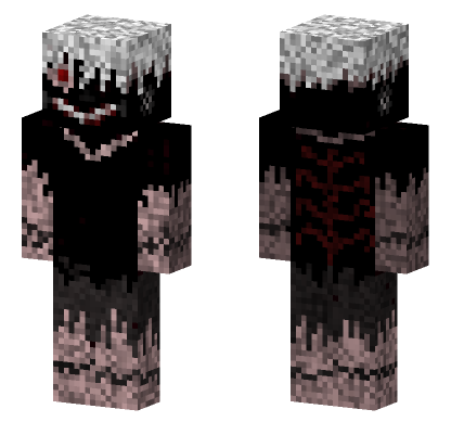 Ken Kaneki Tokyo Ghoul Minecraft Bedrock skin