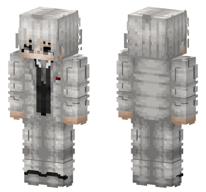 Ken Kaneki Tokyo Ghoul Custom Minecraft Bedrock skin