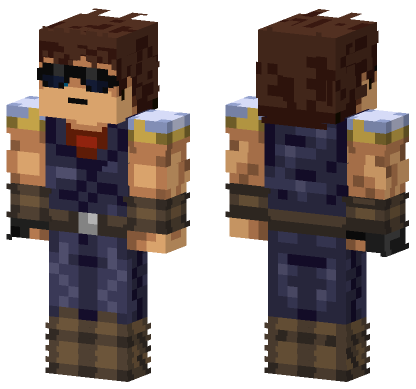 Kenshiro Blue Leather Minecraft Bedrock skin