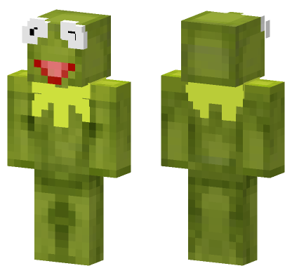 Kermit Frog Meme Minecraft Bedrock skin