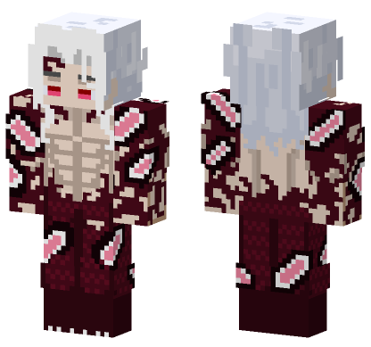 Kibutsuji Muzan Final Form Remake Minecraft Bedrock skin