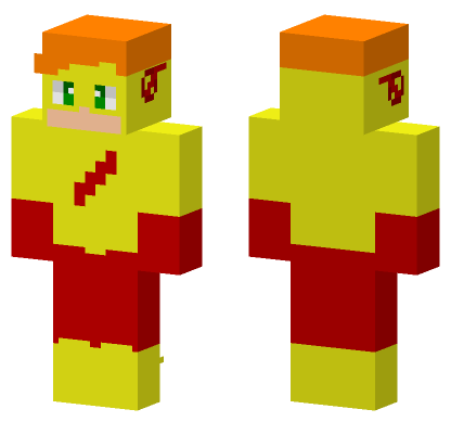 Kid Flash Classic Minecraft Bedrock skin