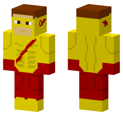 Kid Flash DC Comics Minecraft Bedrock skin