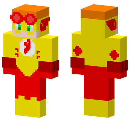 Kid Flash Justi A Jovem Minecraft Bedrock skin