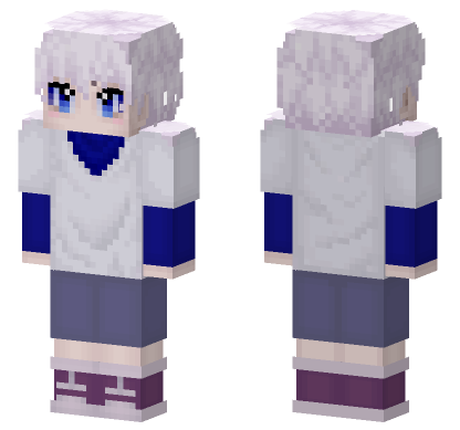 Killua Zoldyck WIP Minecraft Bedrock skin