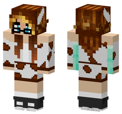 Kim Cow Girl Minecraft Bedrock skin