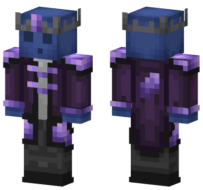 King Blue Slime Minecraft Bedrock skin