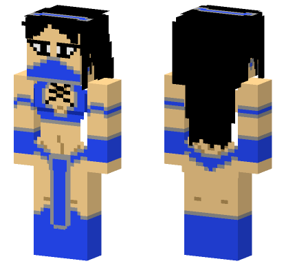 Kitana MK9 Blue Minecraft Bedrock skin