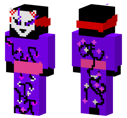 Kitsune Mask Kimono Minecraft Bedrock skin