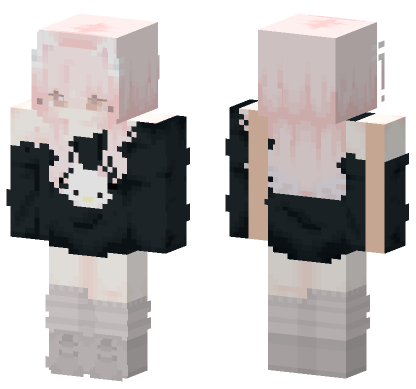 Kitty Cat Girl Minecraft Bedrock skin