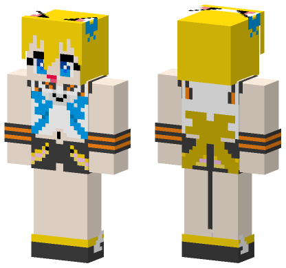 Kitty Kagamine Len Minecraft Bedrock skin