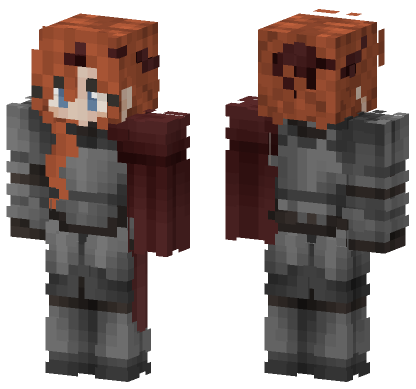 Knight Girl Armor Minecraft Bedrock skin