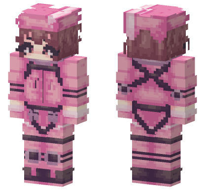 Kohiruimaki Karen Pink Outfit Minecraft Bedrock skin
