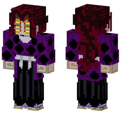 Kokushibo Infinity Castle Skin Minecraft Bedrock skin