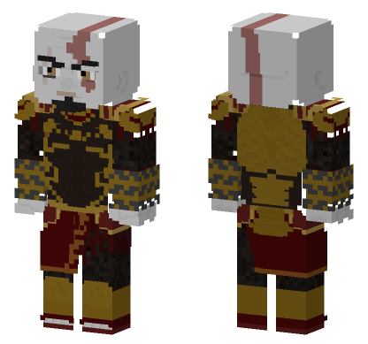 Kratos God Of War Ares Armour Minecraft Bedrock skin