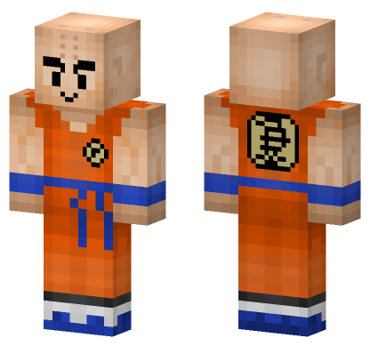 Krilin Dragon Ball Minecraft Bedrock skin